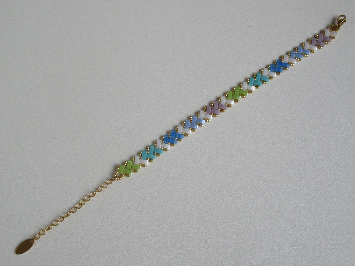 Bracelet 1 rang rayé double