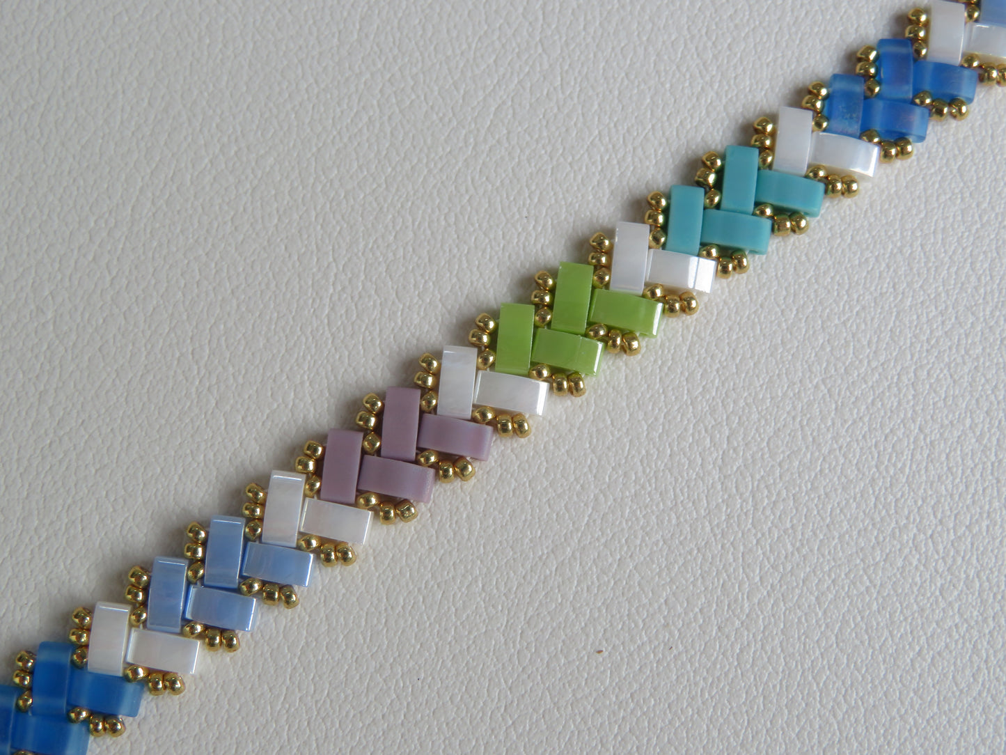 Bracelet 1 rang rayé double