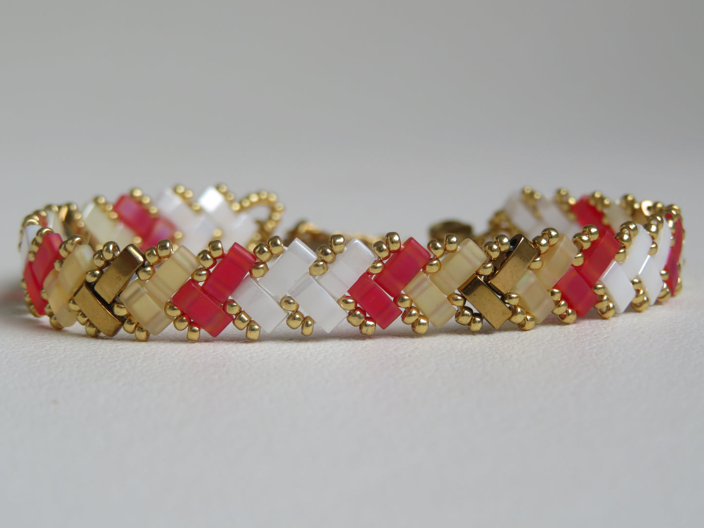 Bracelet 1 rang bicolor et doré