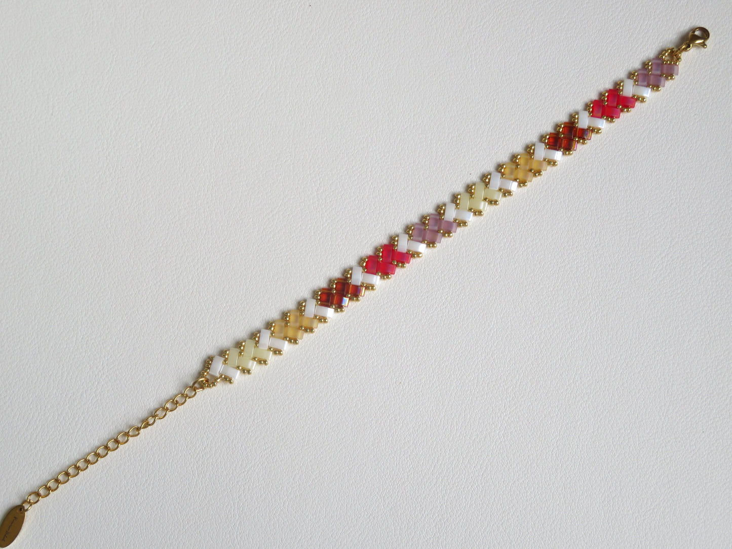 Bracelet 1 rang rayé double