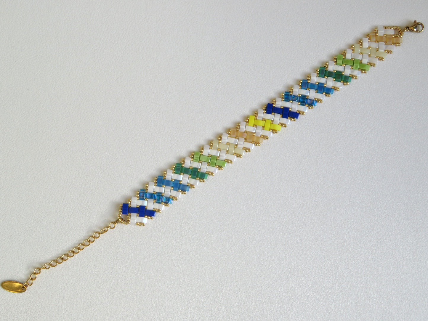 Bracelet Miyuki 2 rangs diagonales