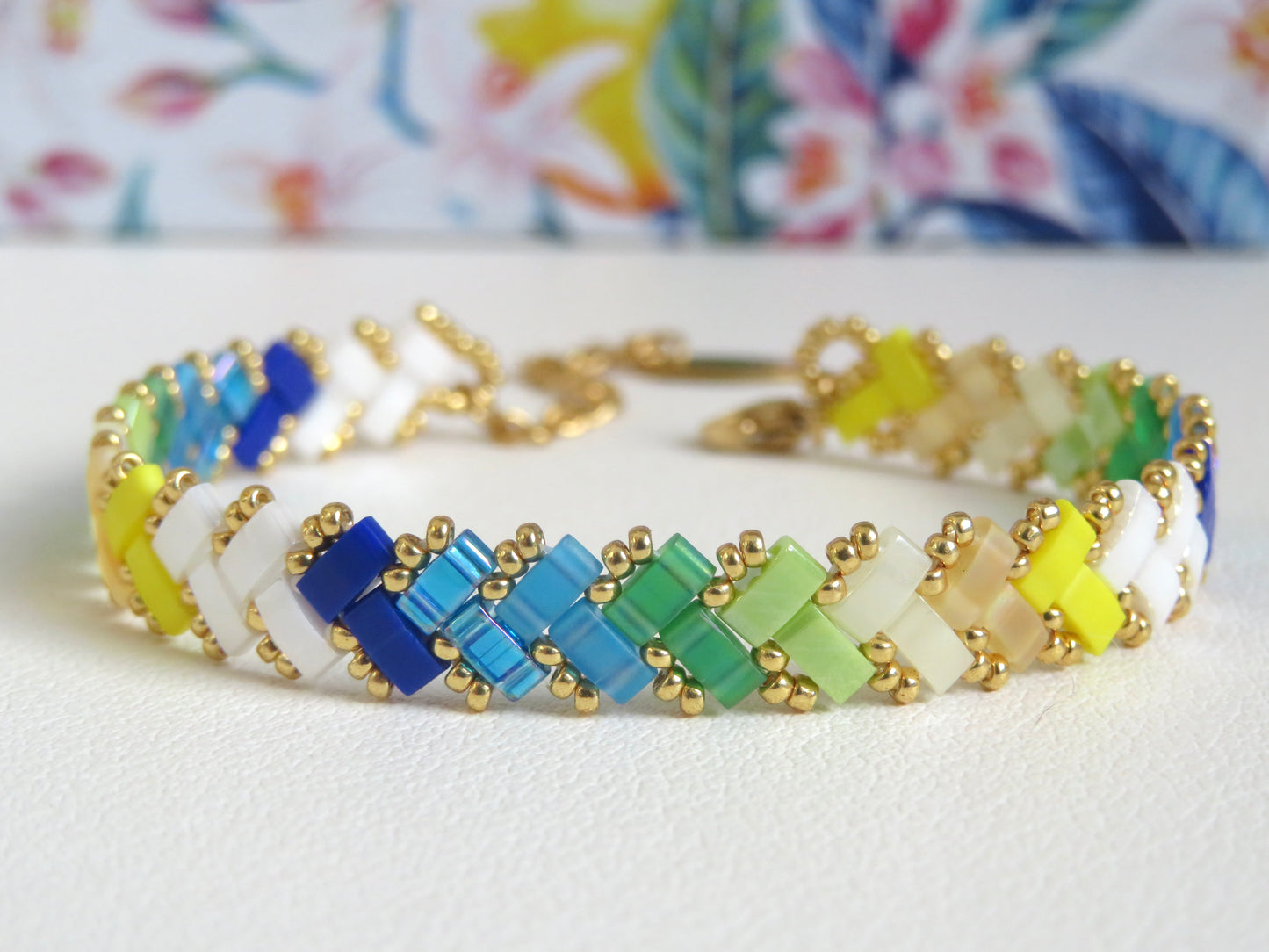 Bracelet Miyuki 1 rang dégradé long