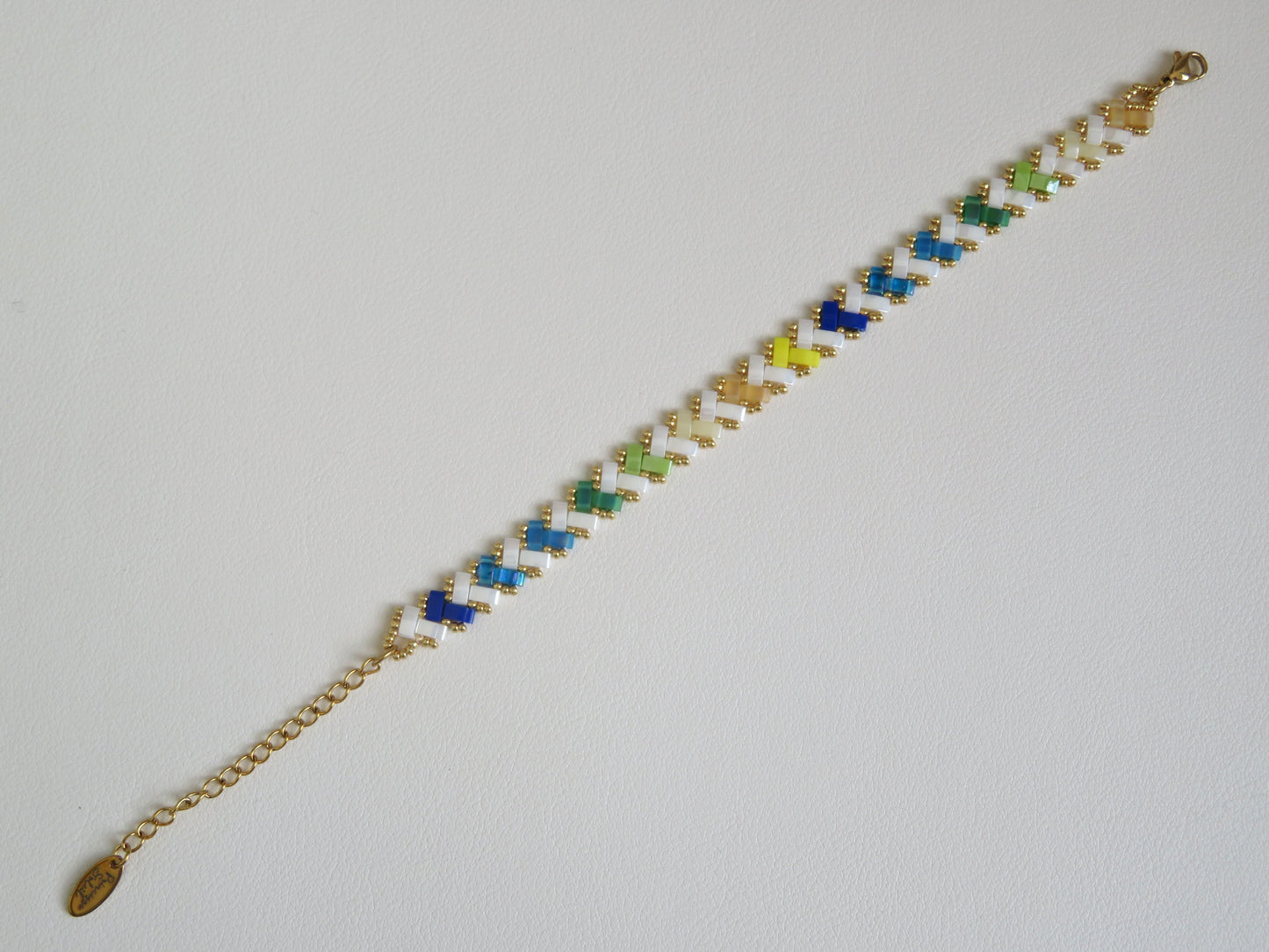 Bracelet Miyuki 1 rang rayé