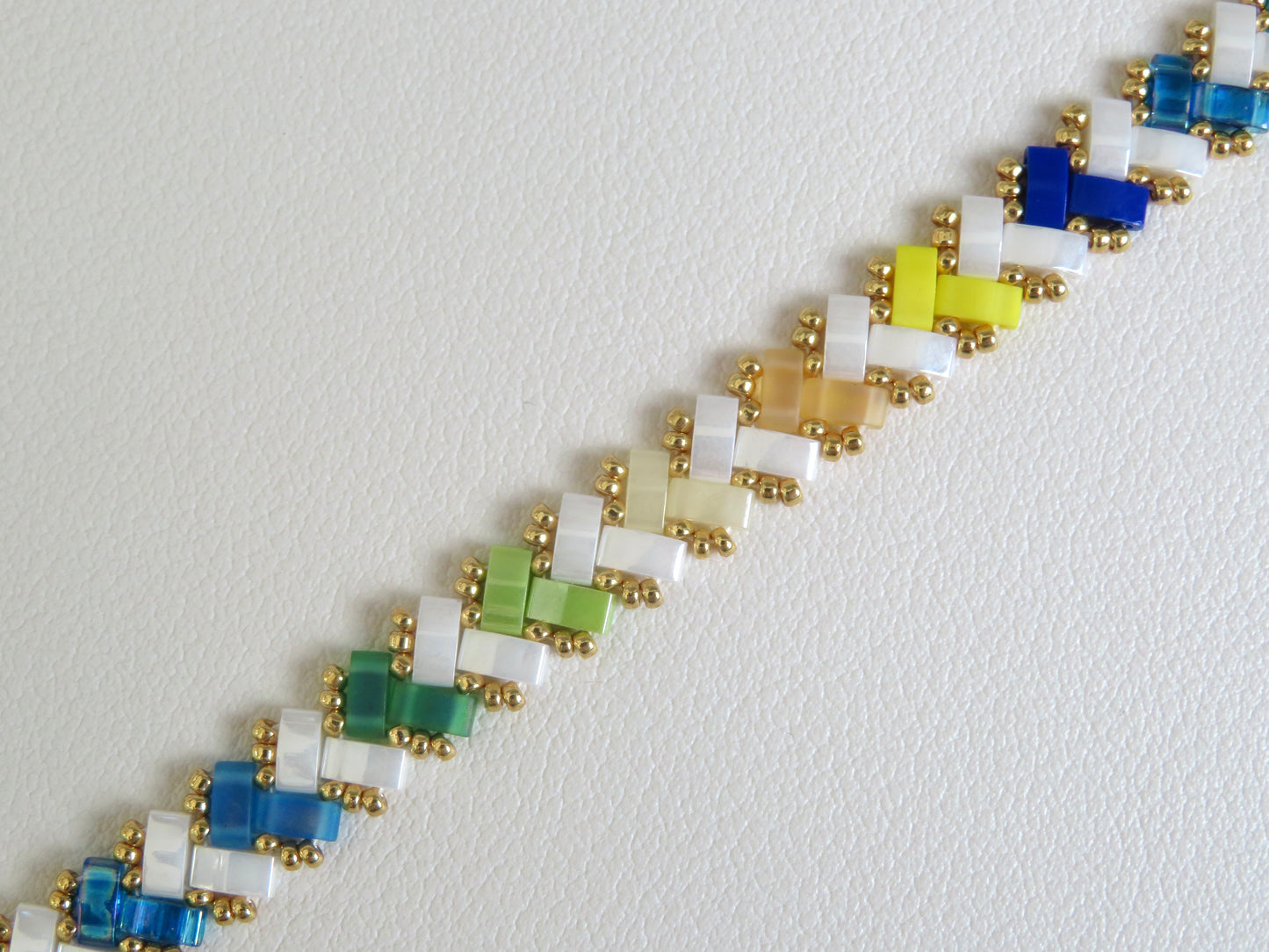 Bracelet Miyuki 1 rang rayé
