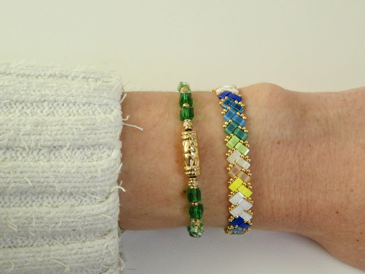 Bracelet Miyuki 1 rang dégradé long
