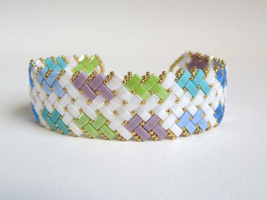 Manchette 3 rangs Rayé Double