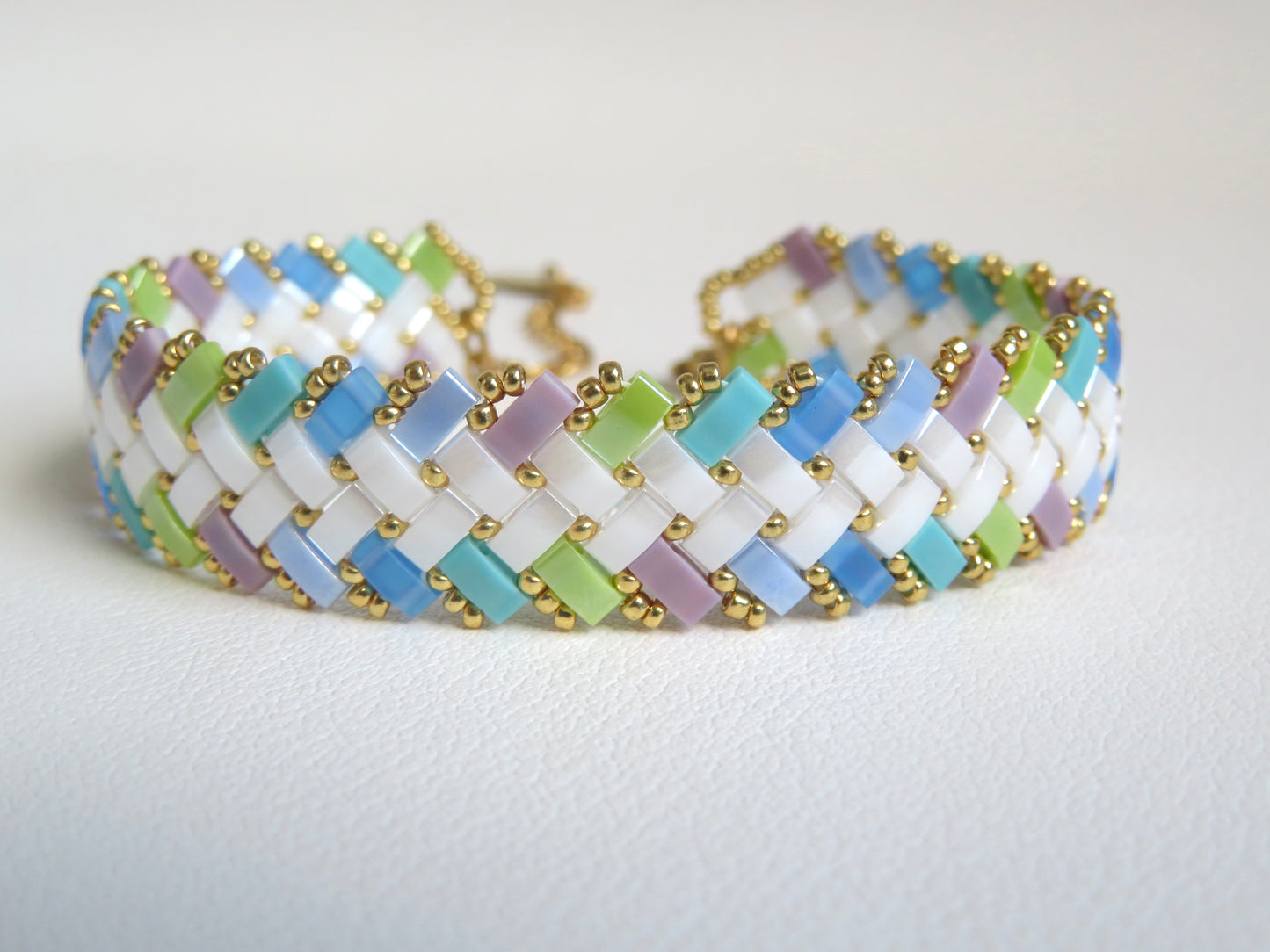 Bracelet Miyuki 2 rangs dégradé extérieur