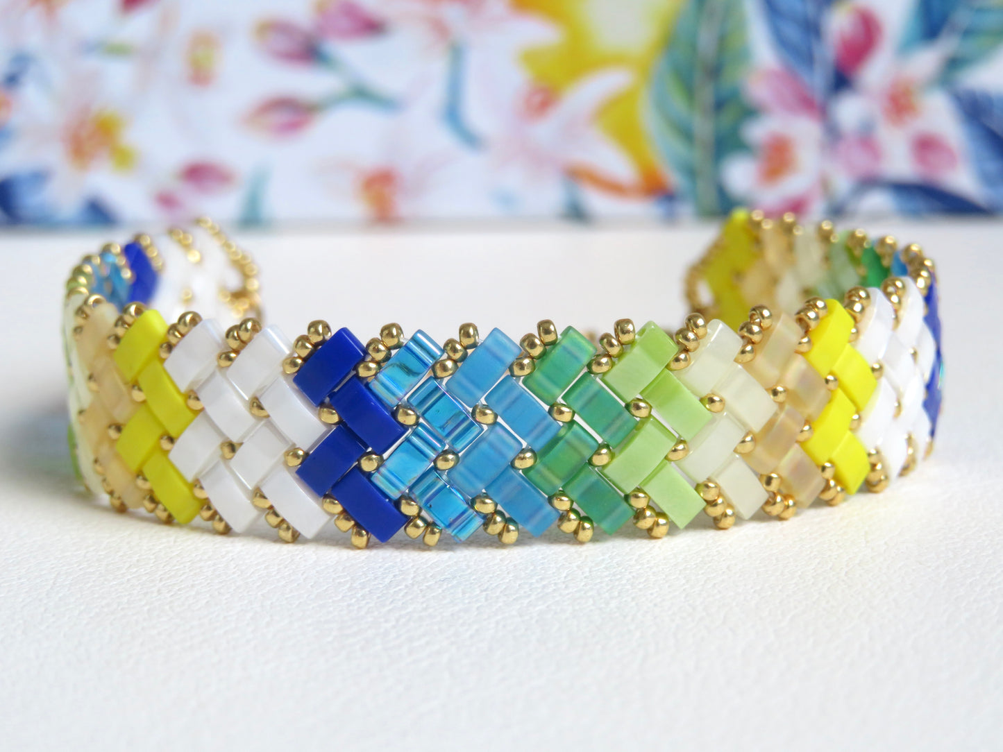 Bracelet Miyuki 2 rangs dégradé