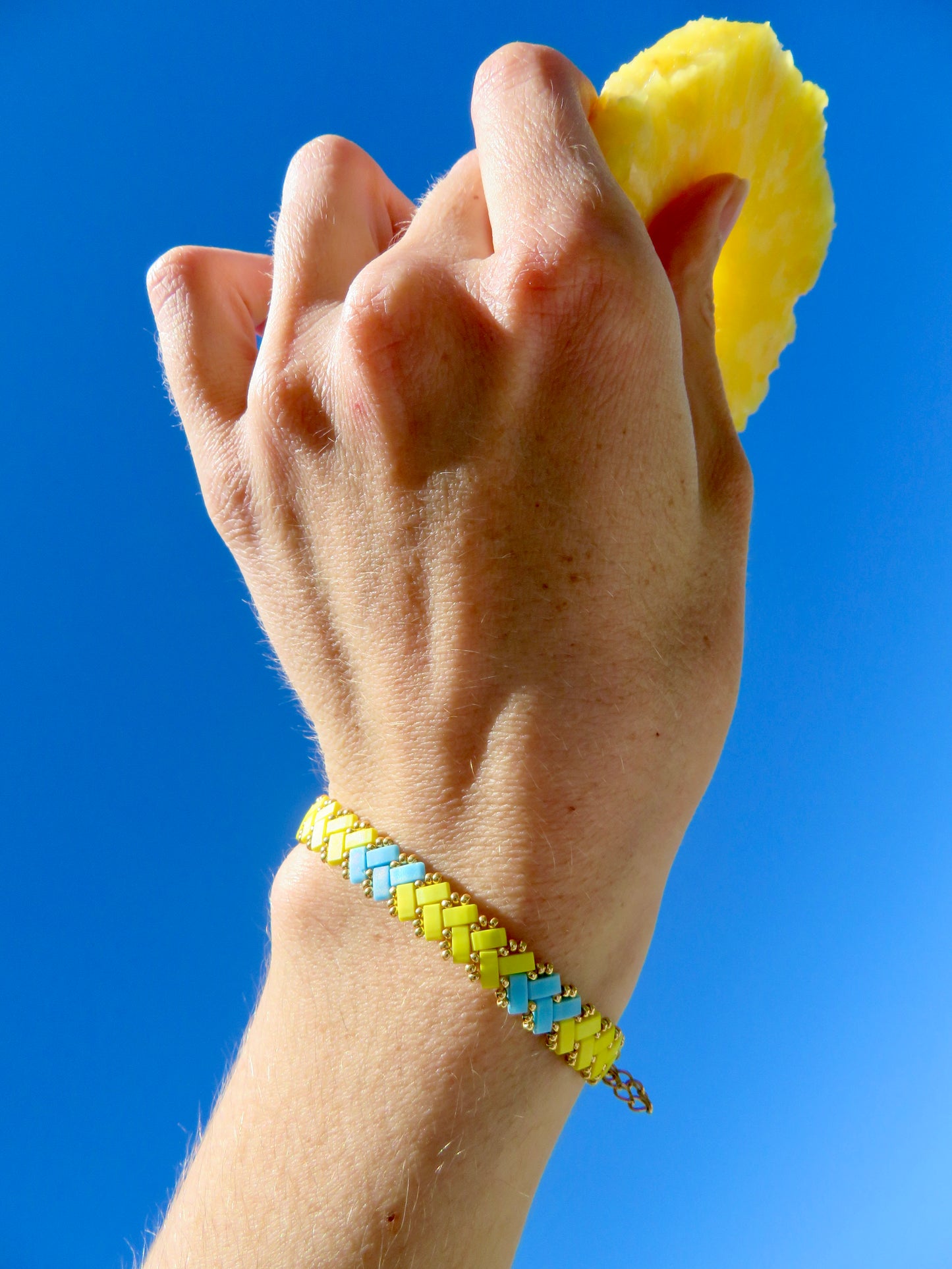 Bracelet Miyuki 1 rang Sky Glow