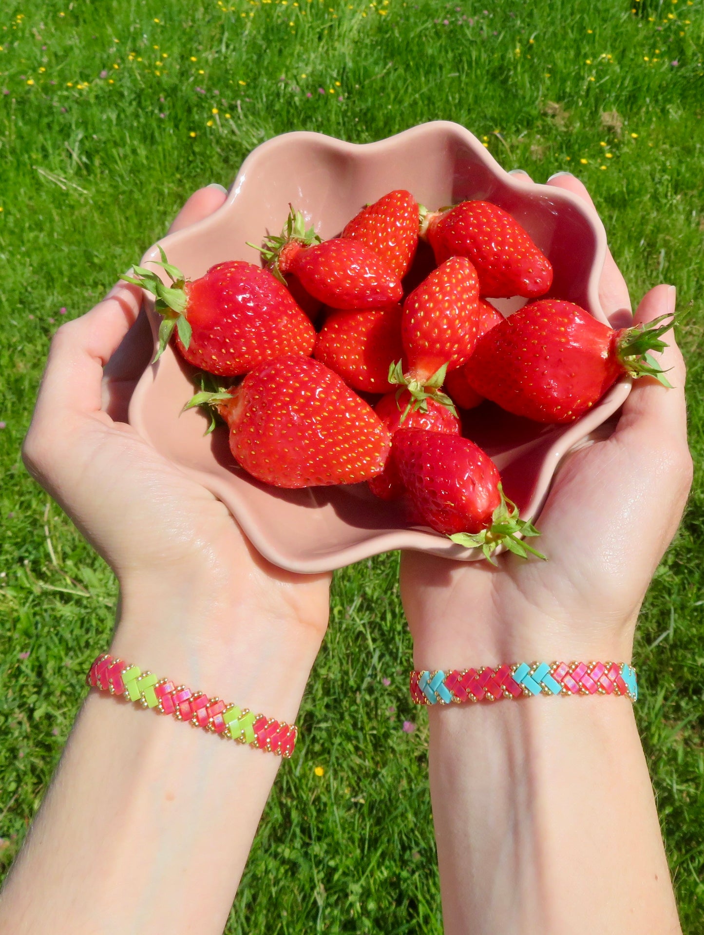 Bracelet Miyuki 1 rang Acid Berry
