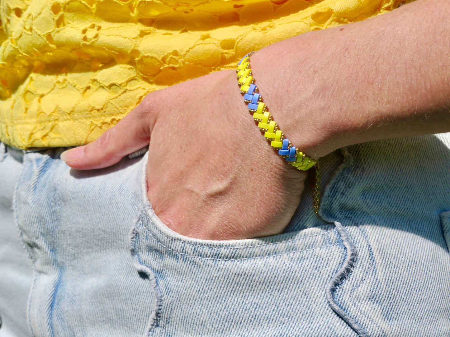 Bracelet Miyuki 1 rang Solar Lavender