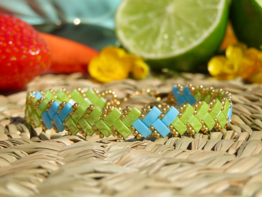 Bracelet Miyuki 1 rang Lime Voltage