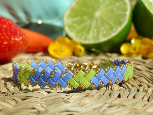 Bracelet Miyuki 1 rang Neon Iris