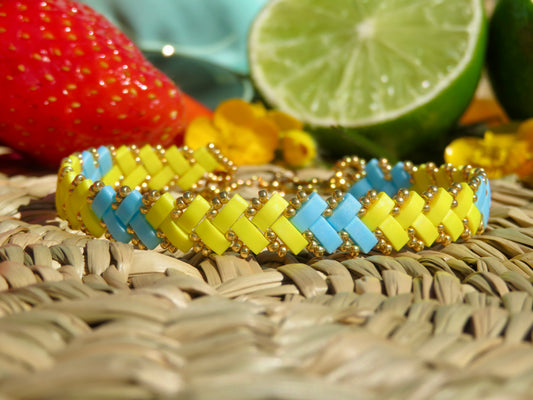 Bracelet Miyuki 1 rang Sky Glow