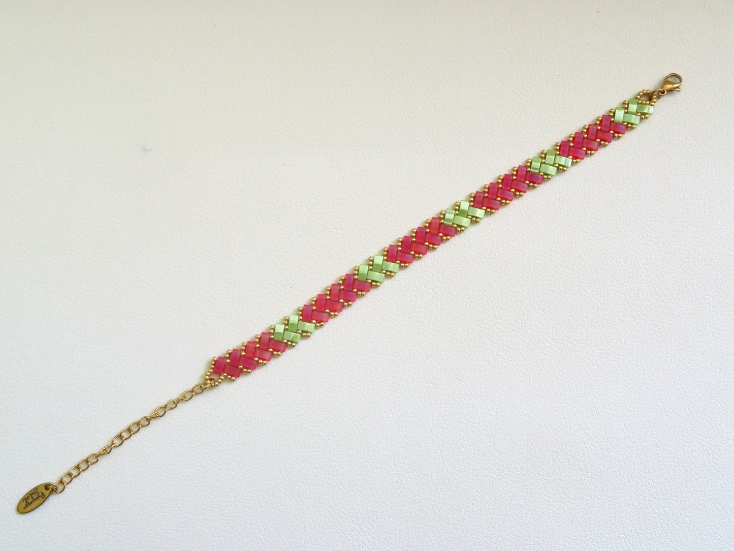 Bracelet Miyuki 1 rang Acid Berry
