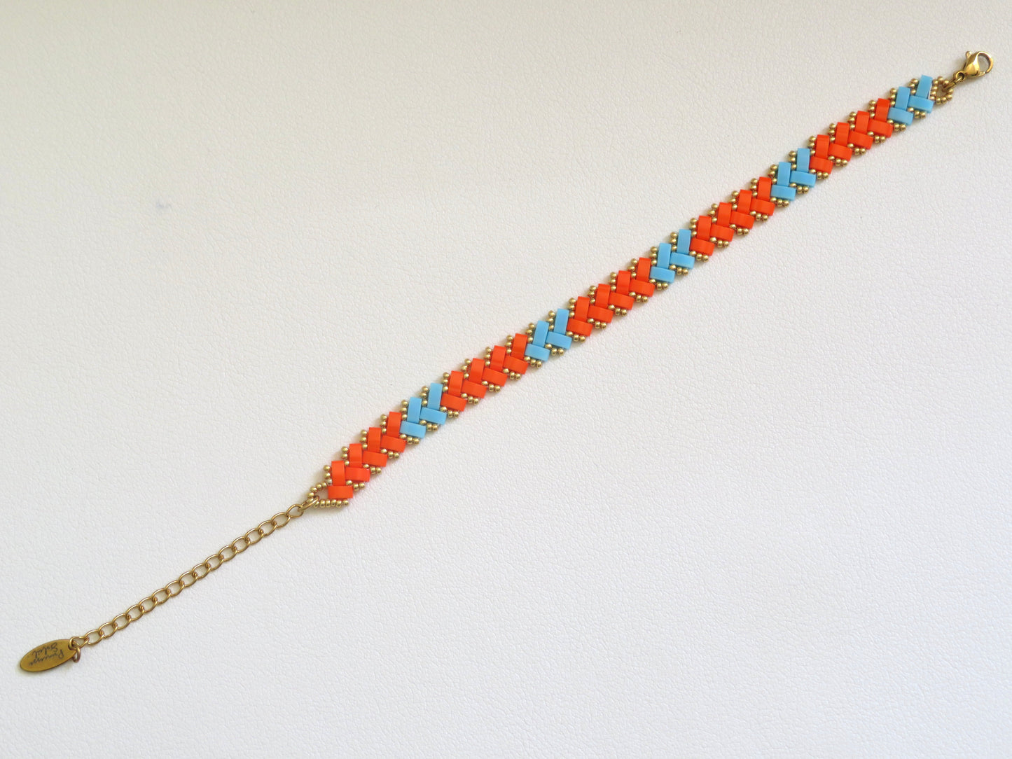 Bracelet Miyuki 1 rang Coral Splash