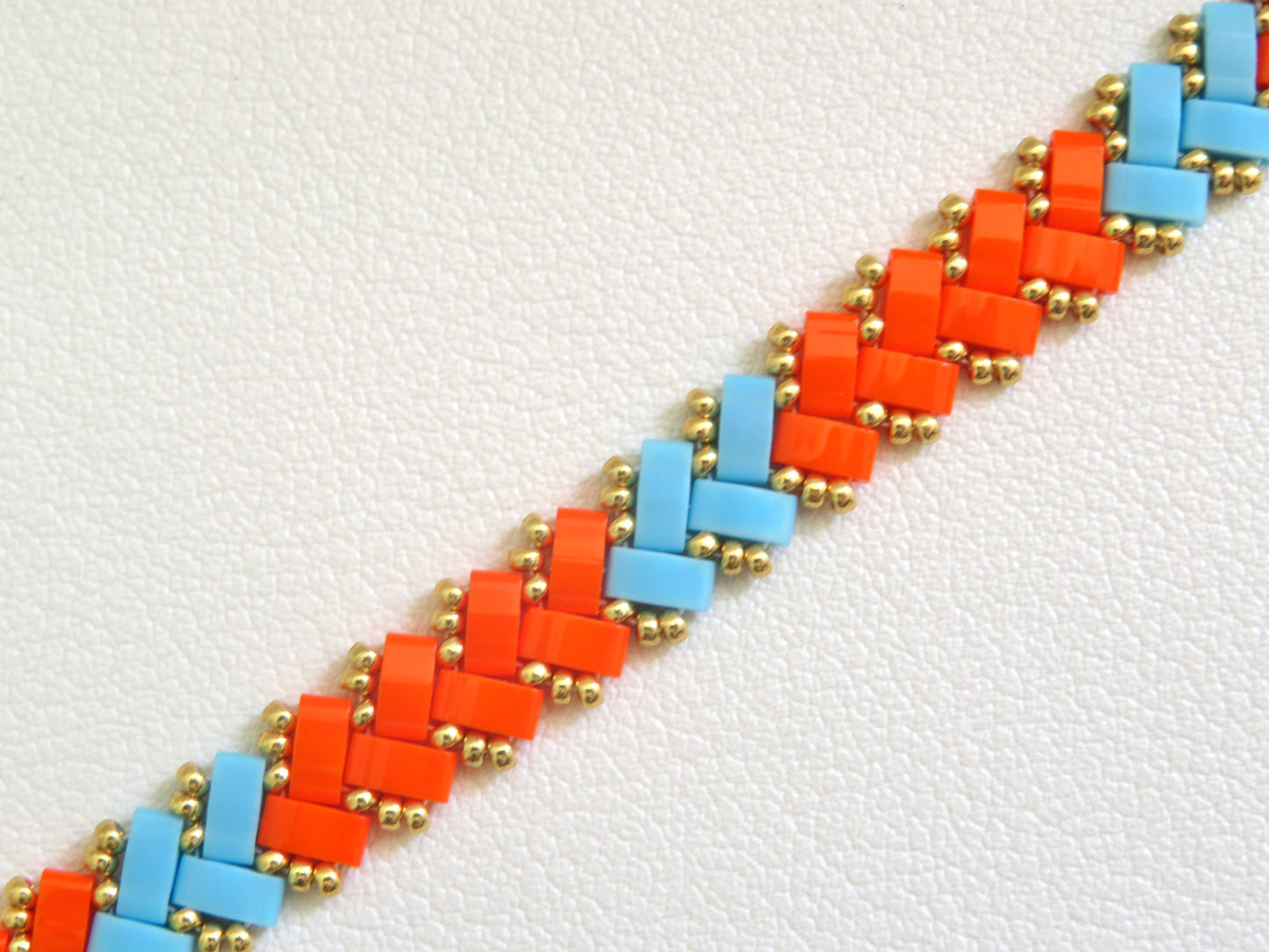 Bracelet Miyuki 1 rang Coral Splash