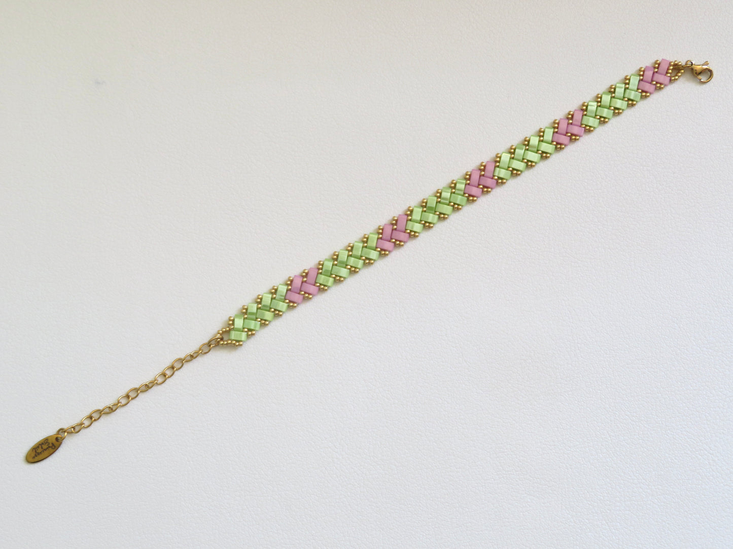 Bracelet Miyuki 1 rang Bubble Lime