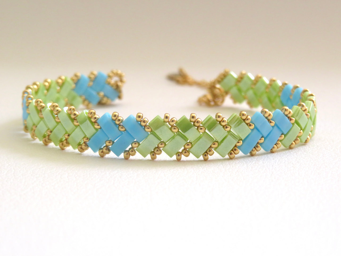 Bracelet Miyuki 1 rang Lime Voltage
