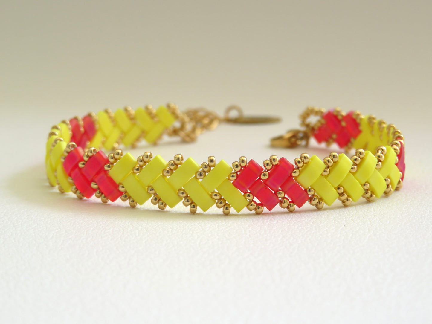 Bracelet Miyuki 1 rang Fire Candy