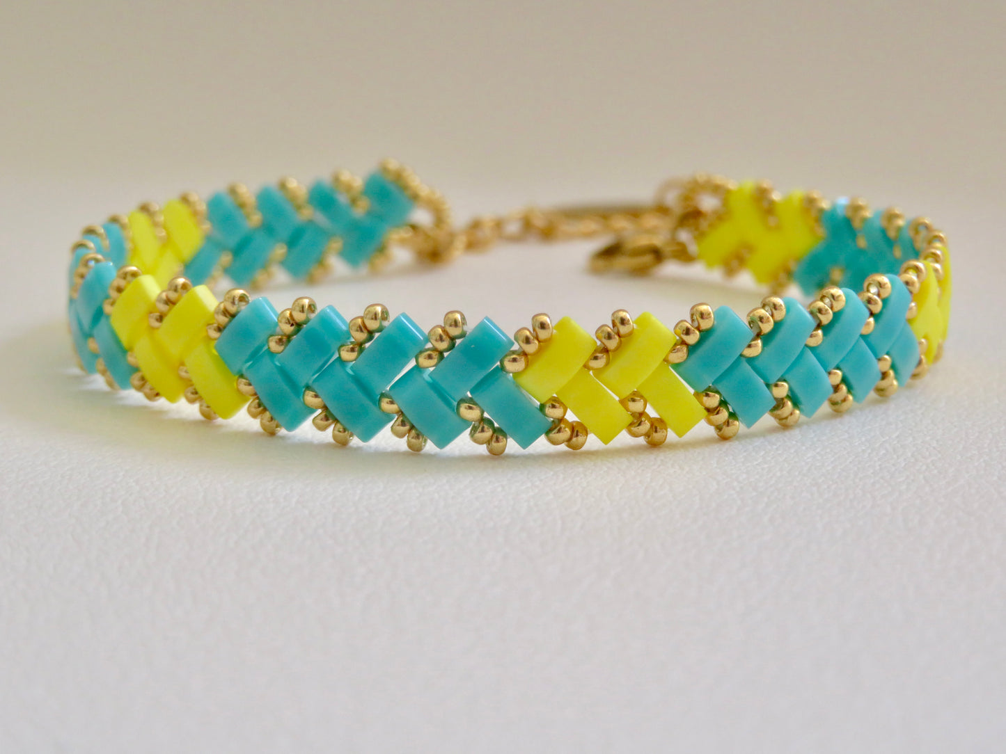 Bracelet Miyuki 1 rang Aqua Pop