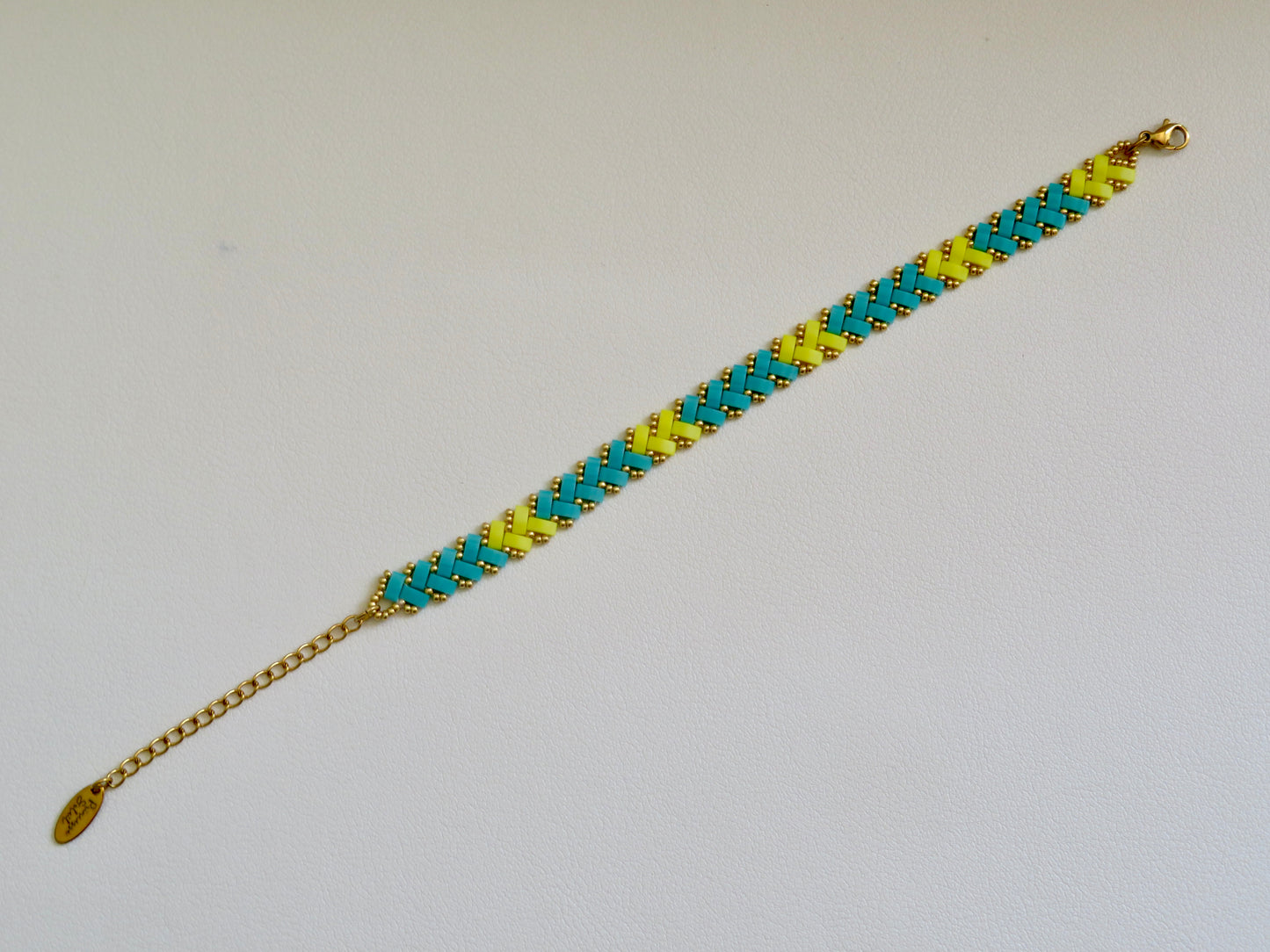 Bracelet Miyuki 1 rang Aqua Pop