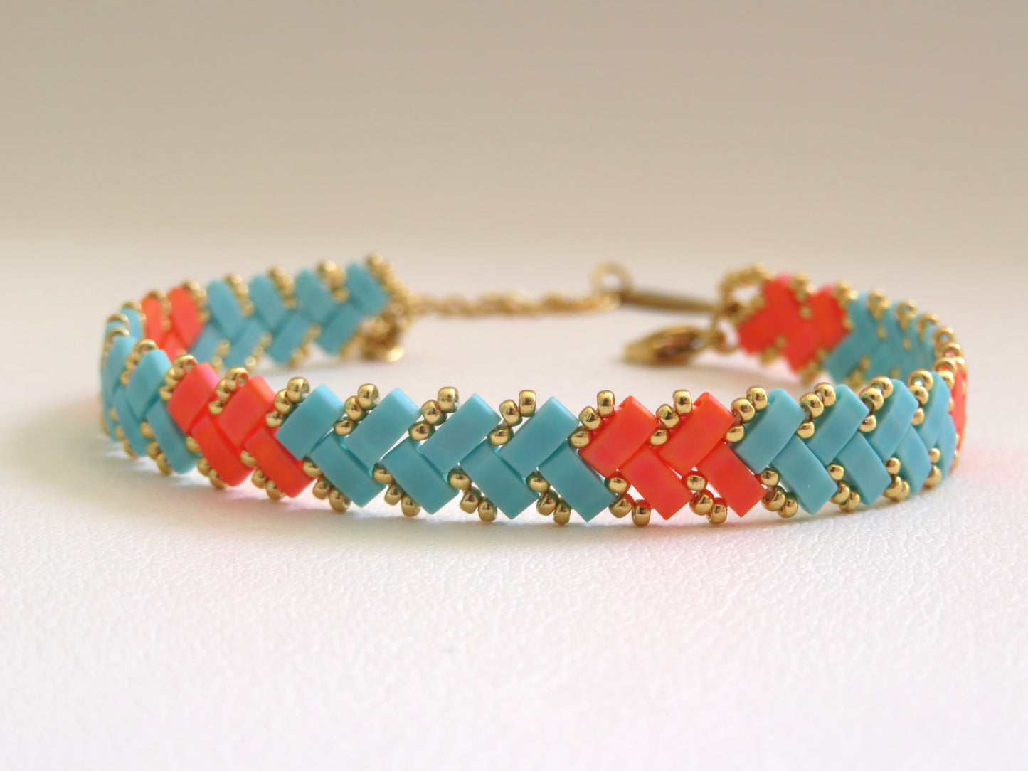 Bracelet Miyuki 1 rang Electric Lagoon