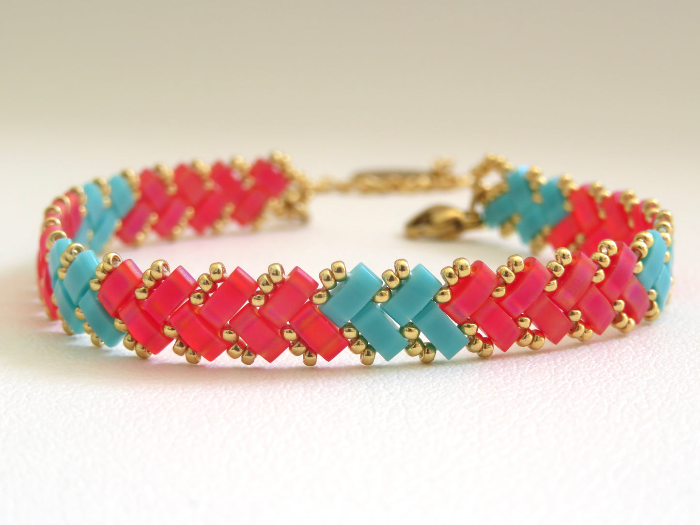 Bracelet Miyuki 1 rang Berry Surf