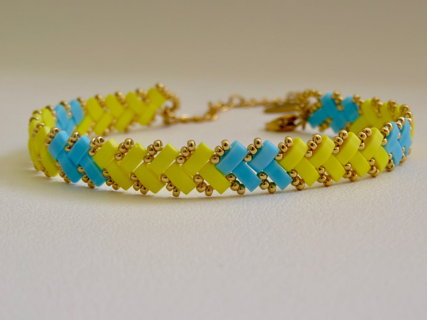 Bracelet Miyuki 1 rang Sky Glow