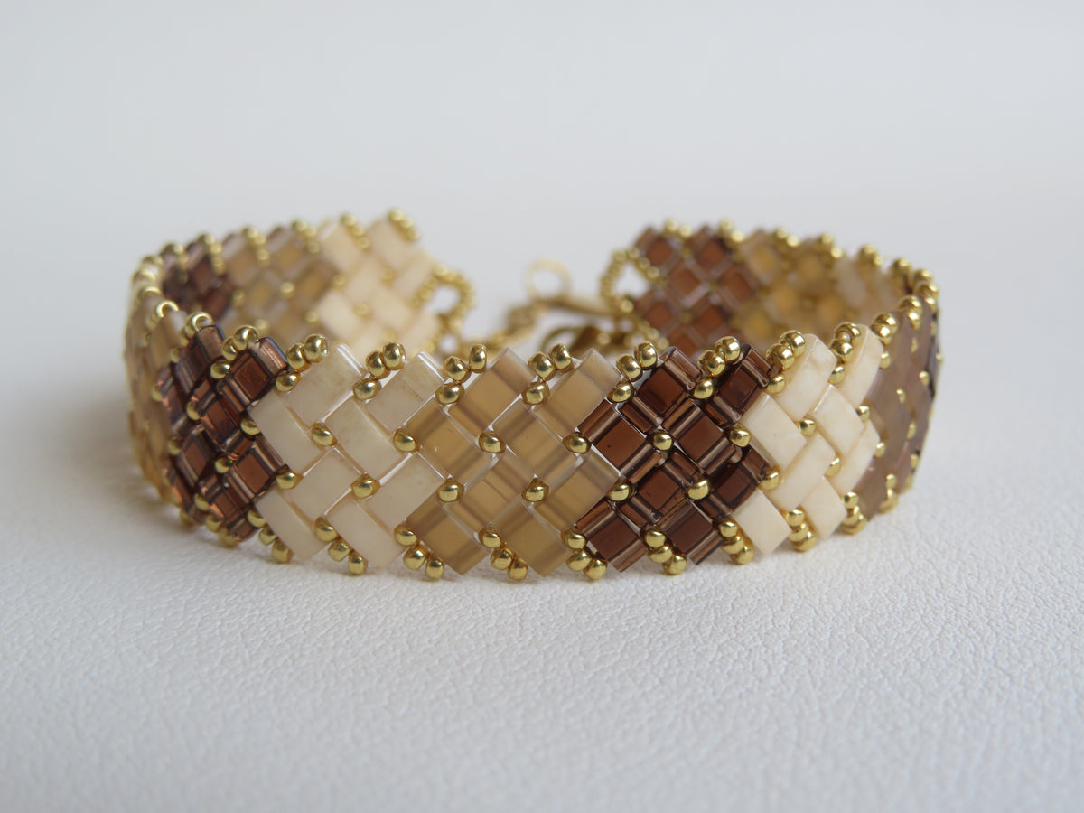 Bracelet 2 rangs rayé triple