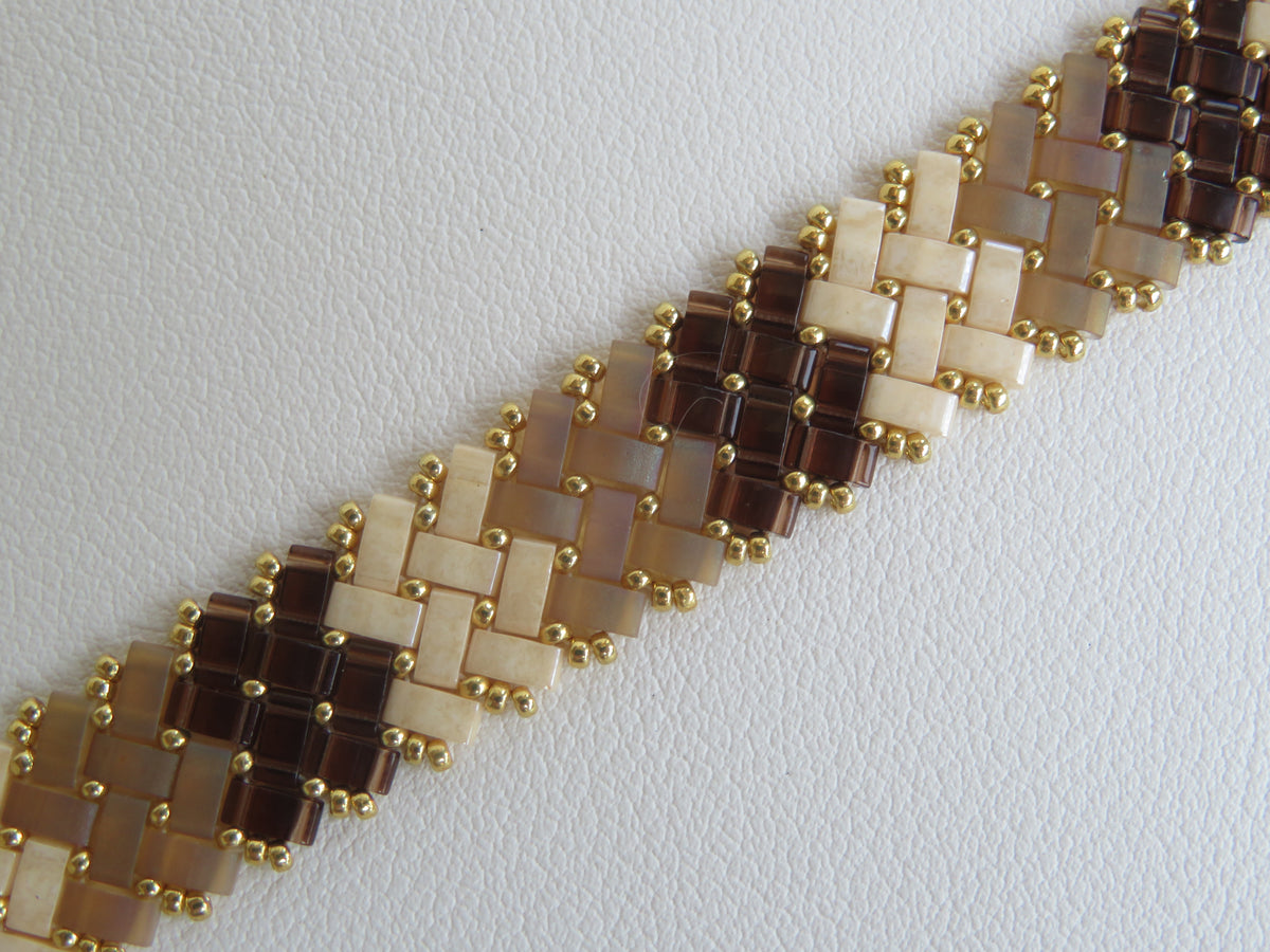 Bracelet 2 rangs rayé triple