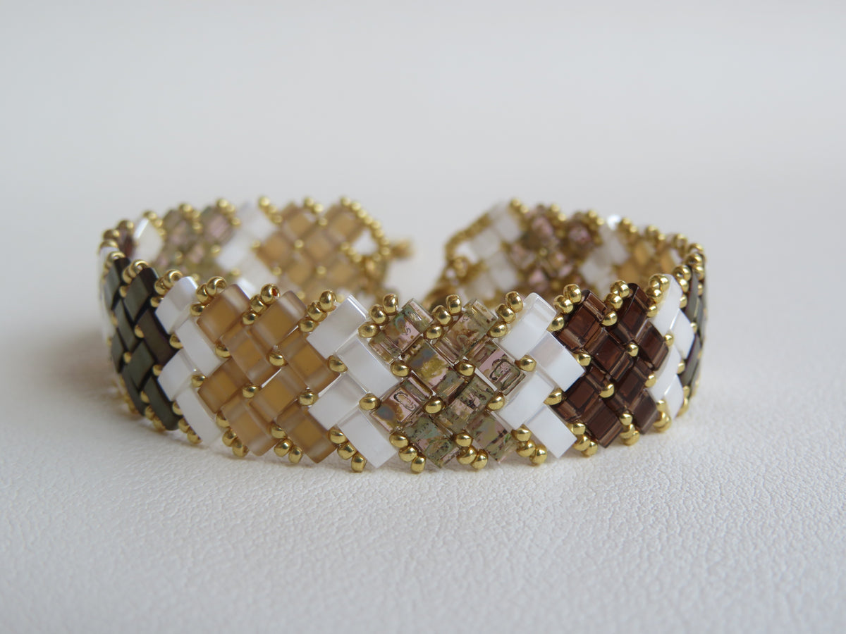 Bracelet 2 rangs rayé