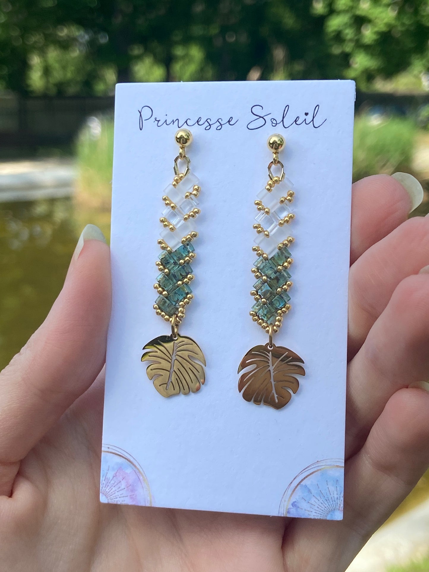 Boucles d'Oreilles charm Feuille