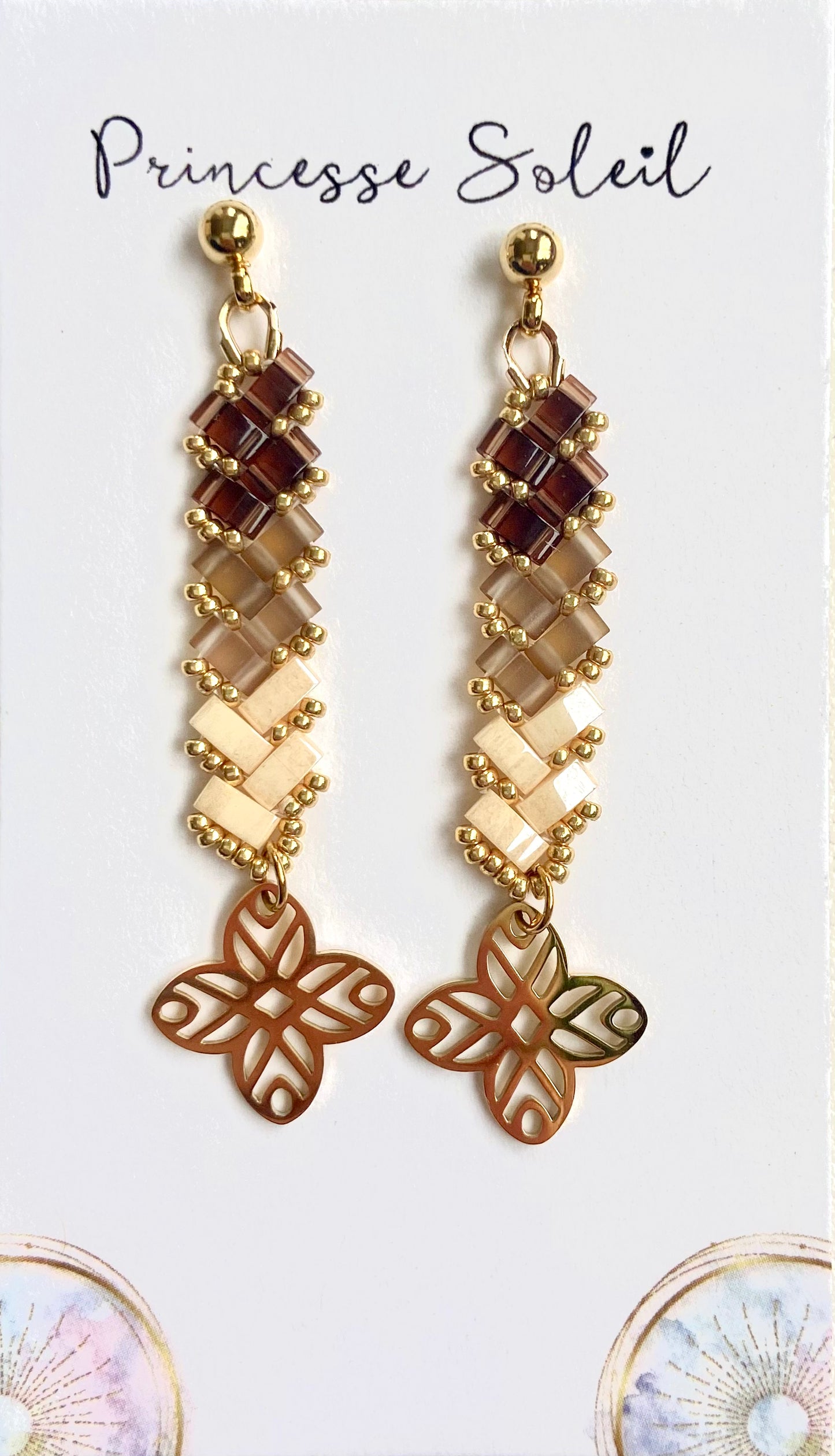 Boucles d'Oreilles charm Rosace