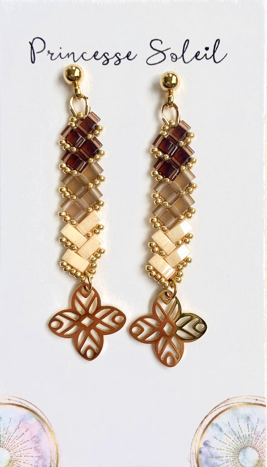 Boucles d'Oreilles charm Rosace