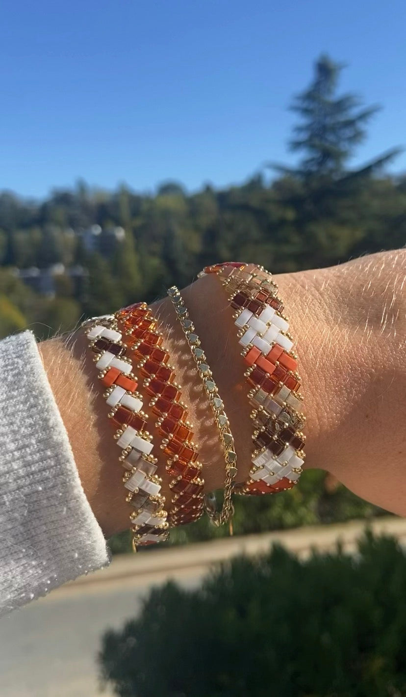 Bracelet 2 rangs dégradé long