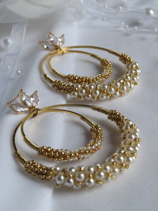 Double Anneaux XL perles - Sur commande