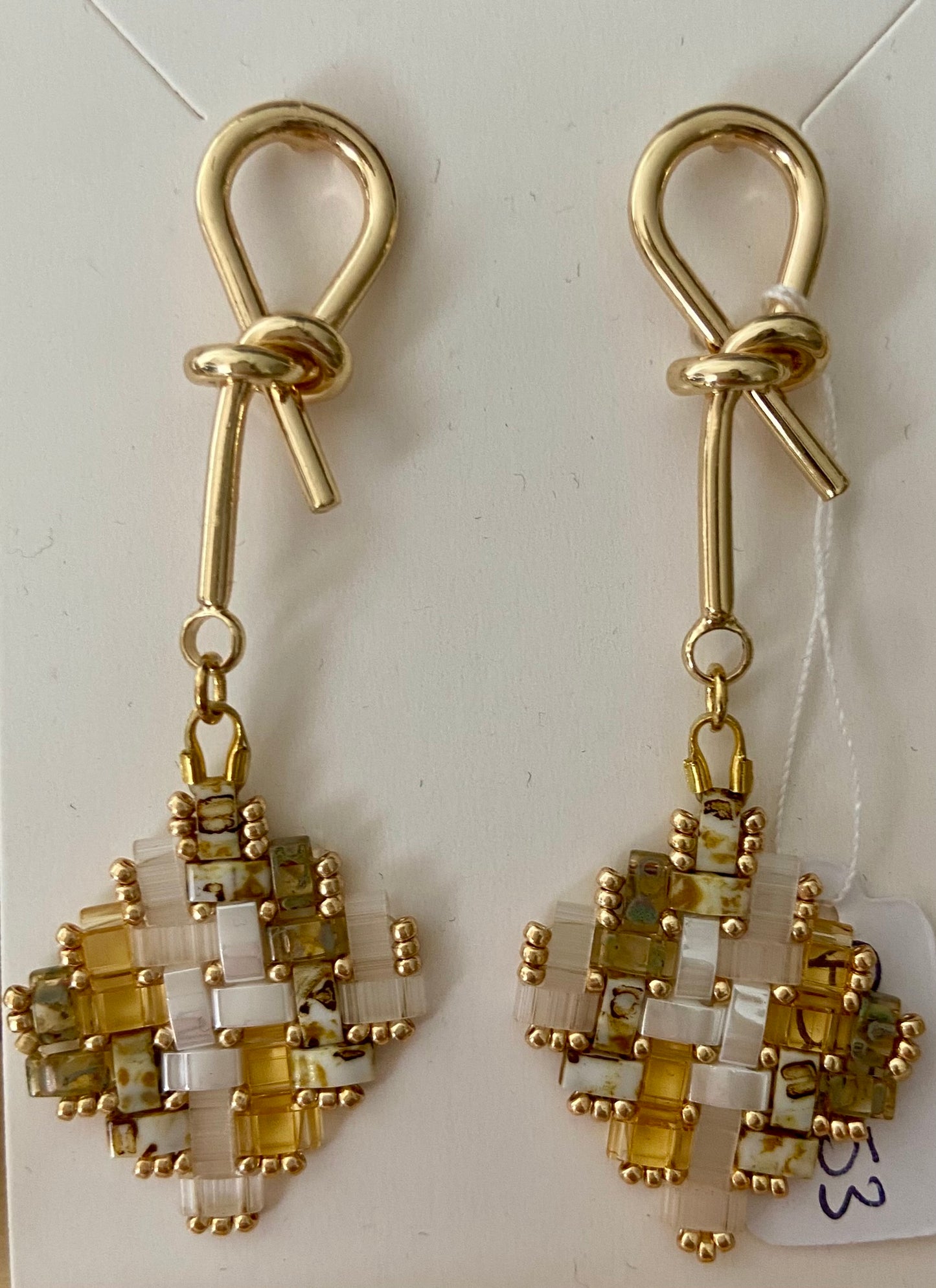 Boucles d'oreilles petits carrés