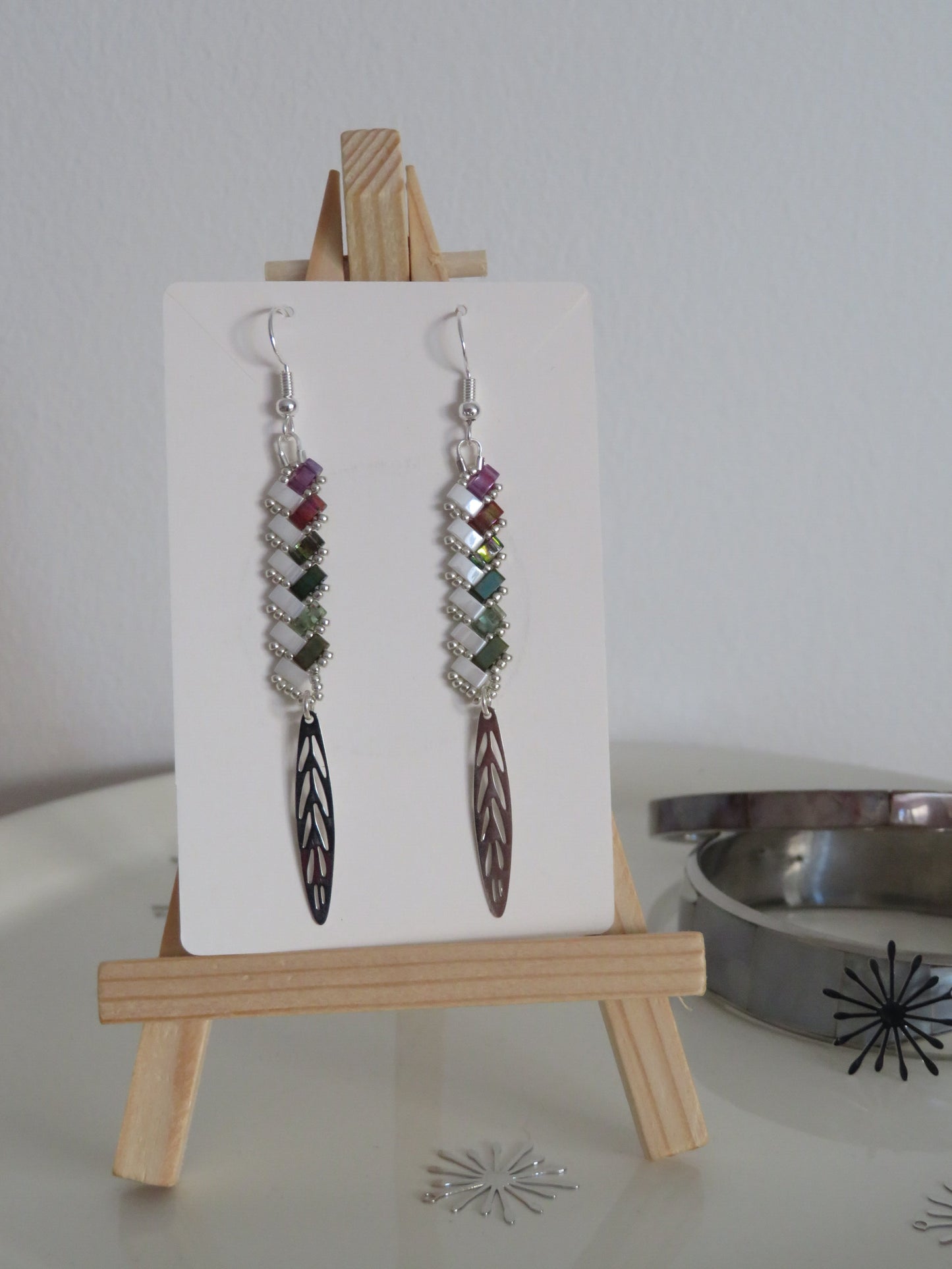 Boucles d'oreilles tige et charm