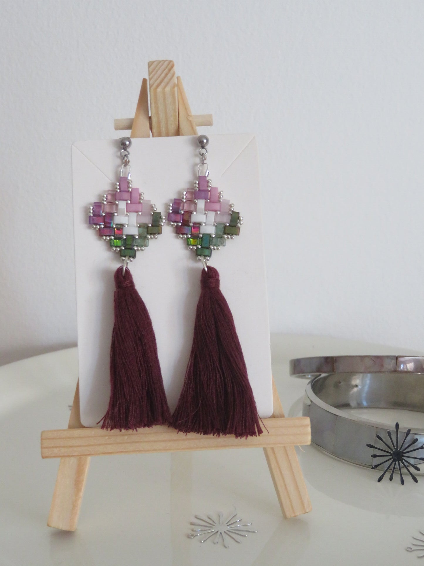 Boucles d'oreilles pompon XL