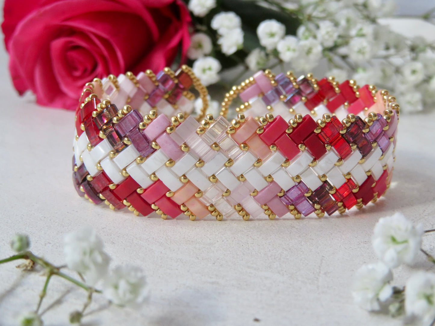 Bracelet 3 rangs dégradé extérieur