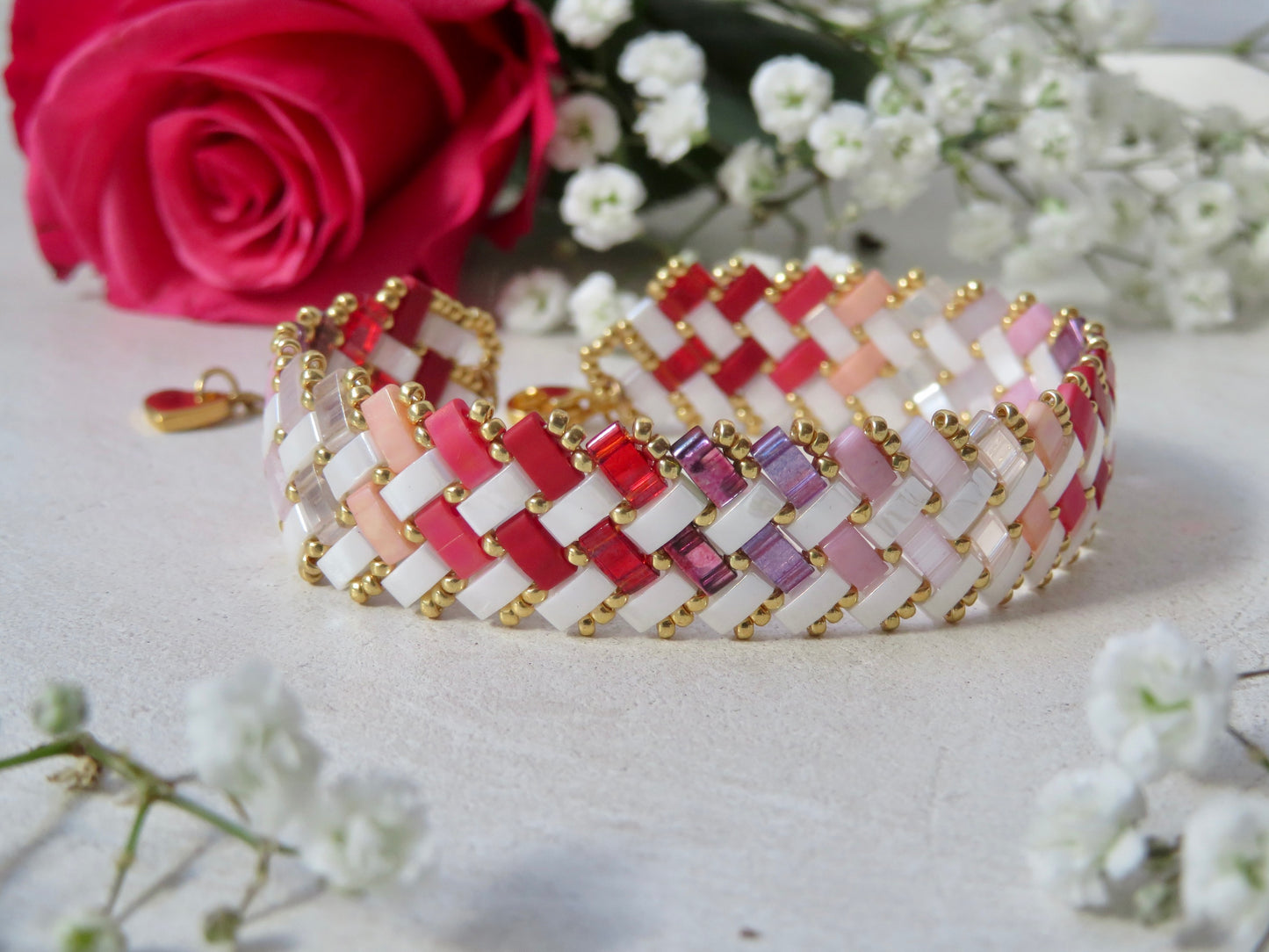 Bracelet 2 rangs pointillés