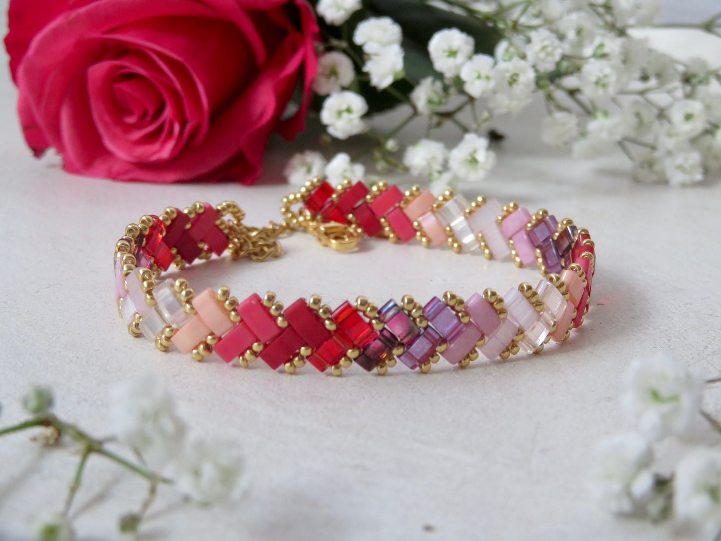 Bracelet Miyuki 1 rang full color