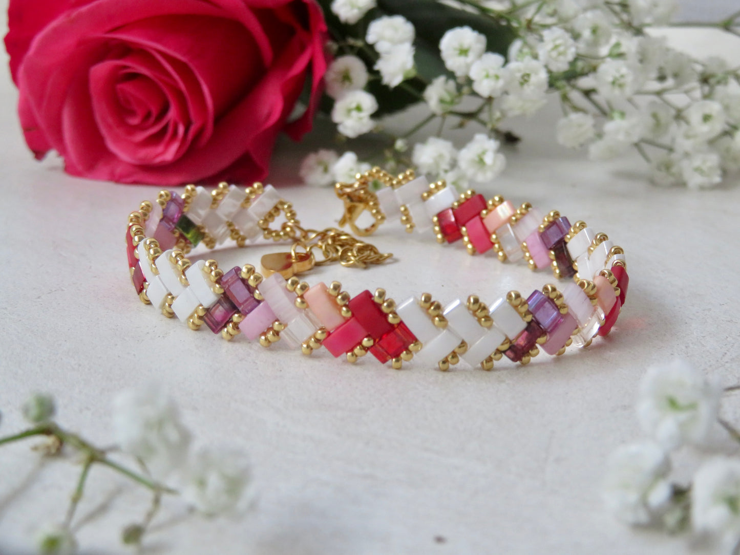 Bracelet 1 rang dégradé court