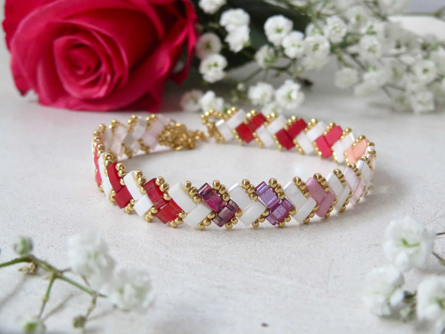 Bracelet 1 rang rayé