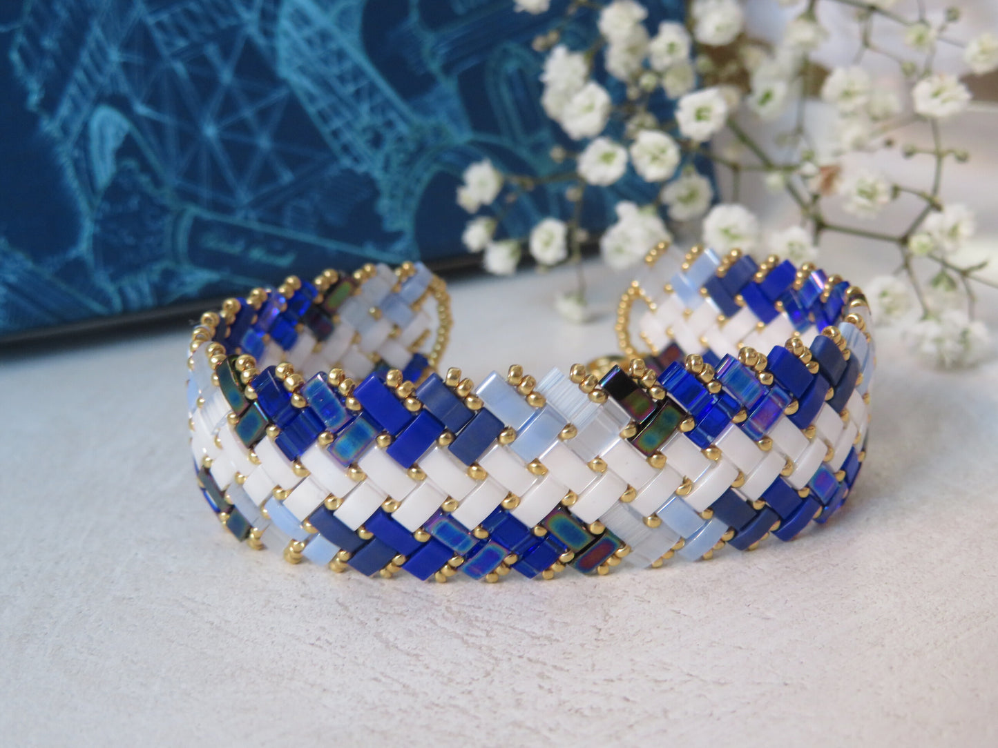 Bracelet 3 rangs dégradé extérieur