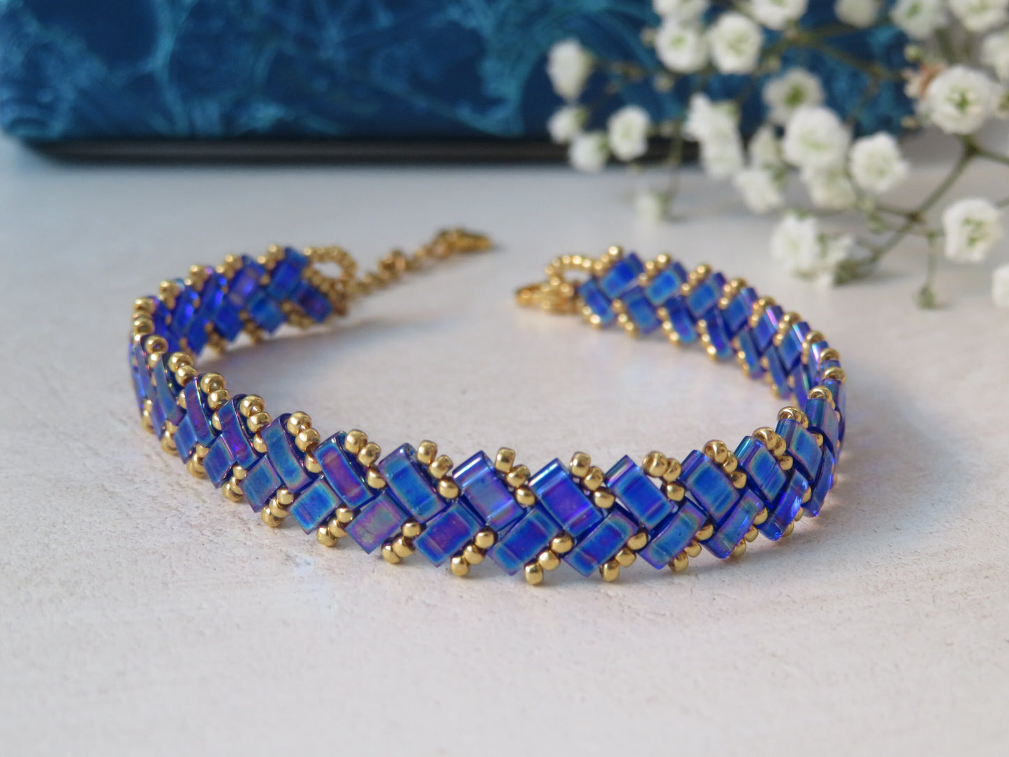 Bracelet Miyuki 1 rang uni à reflet