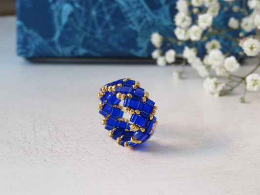 Bague fine Bleu roi