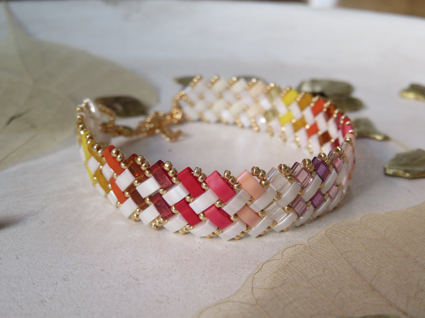 Bracelet 2 rangs pointillés