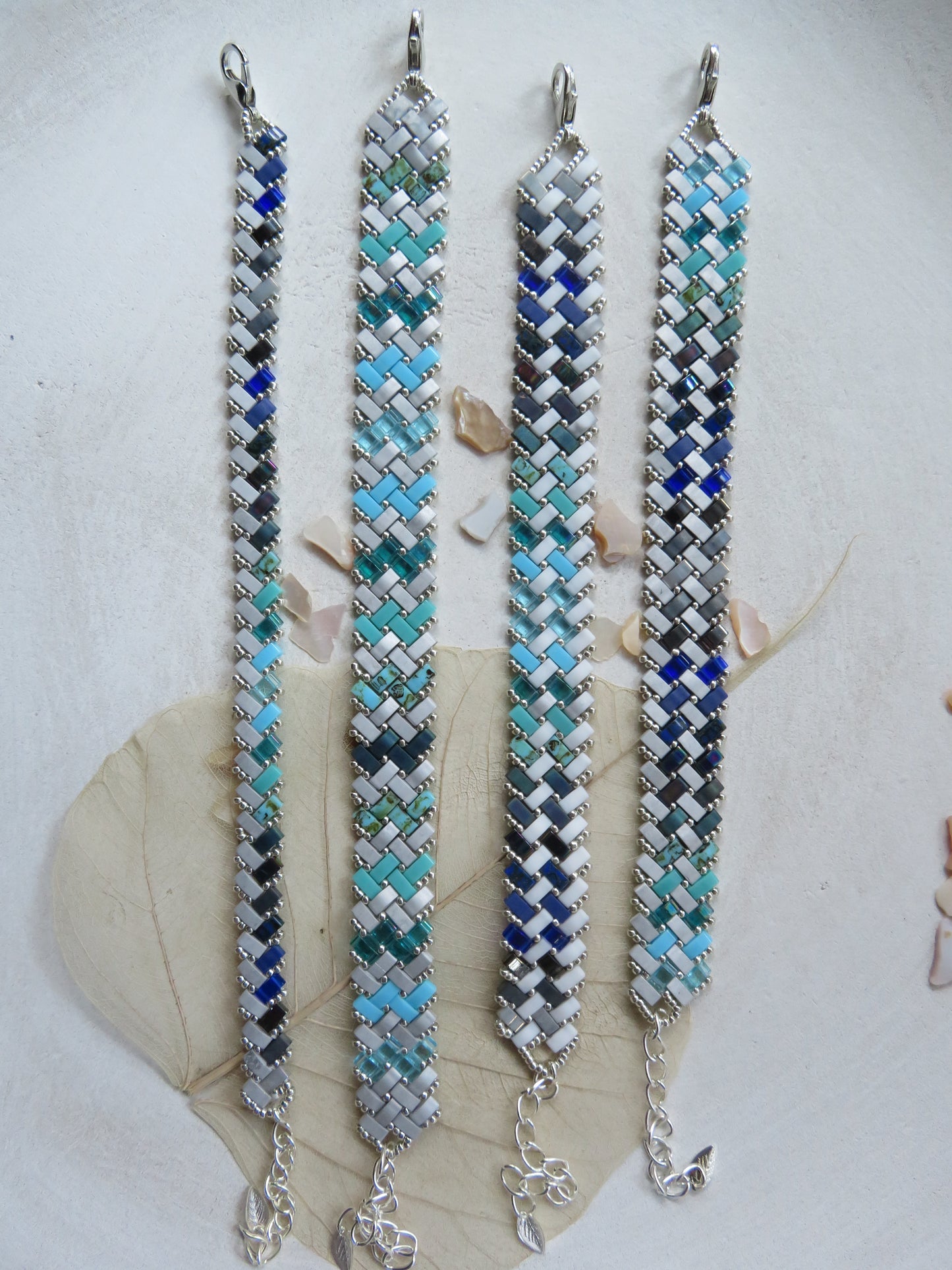 Bracelet 2 rangs rayés